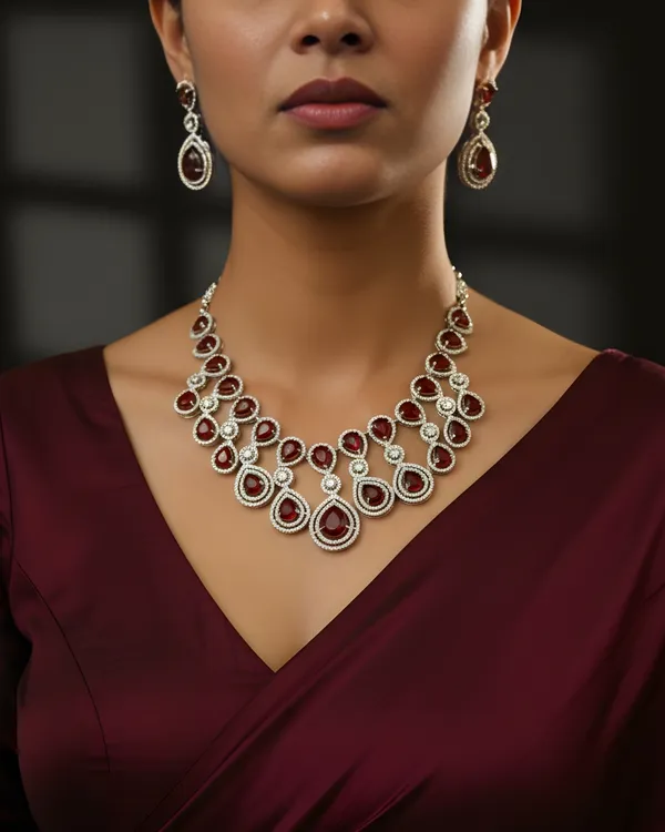 Red_Regal_Amethyst_Teardrop_Statement_Rhodium_Plated_Cubic_Zirconia_(Cz)_Choker_Set_For_Women