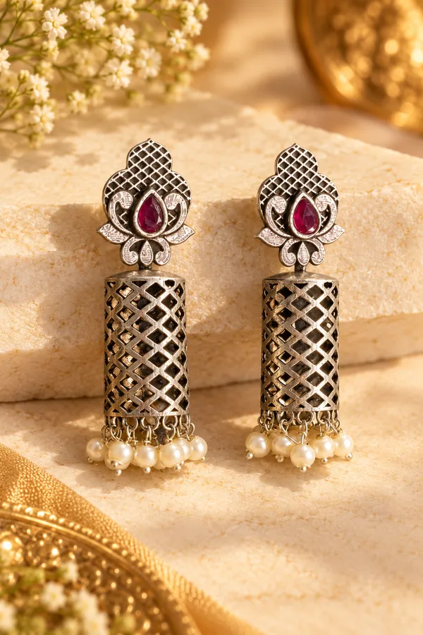 Rajsi_Ruby_Lattice_Jhumka