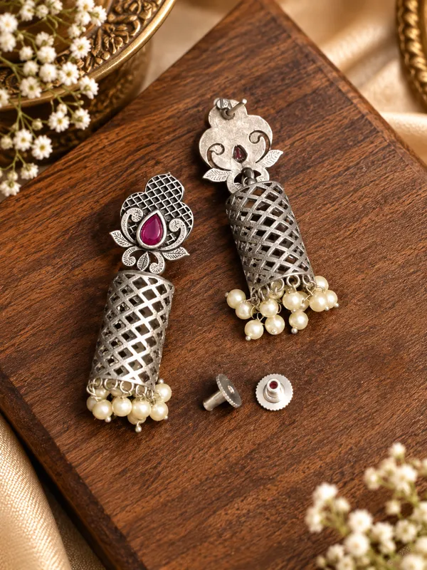 Rajsi_Ruby_Lattice_Jhumka