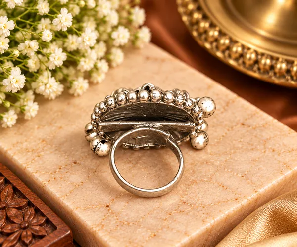 Royal_Ghungroo_Lotus_Oxidised_Statement_Ring