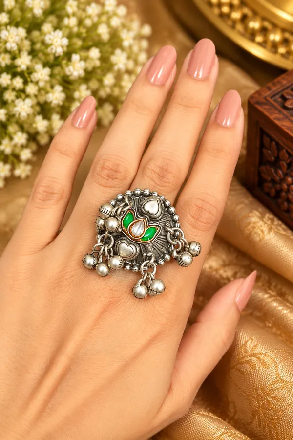 Royal_Ghungroo_Lotus_Oxidised_Statement_Ring