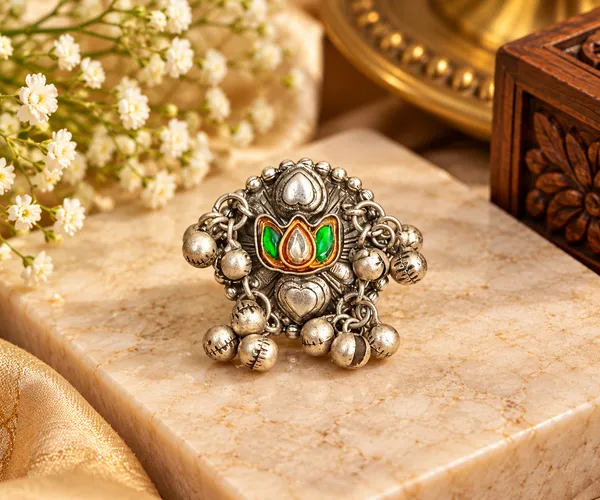 Royal_Ghungroo_Lotus_Oxidised_Statement_Ring