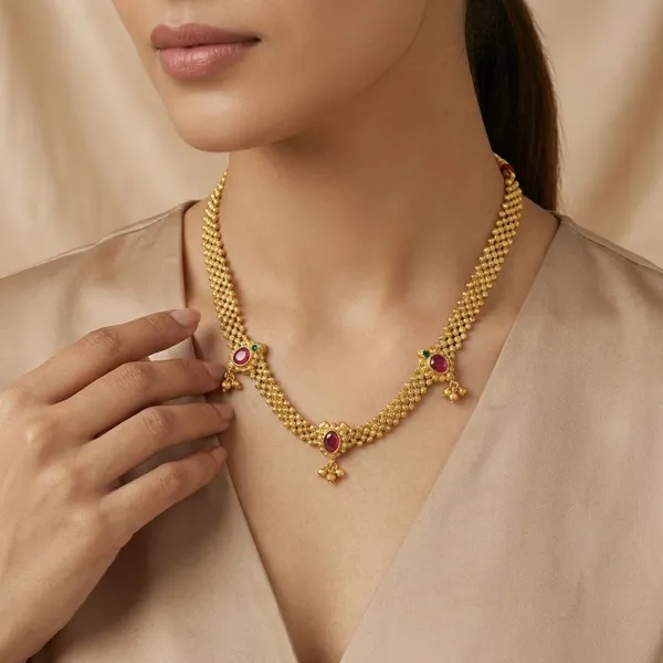 Micro_Plating_Gold_Tone_Maharashtrian_Thushi_Necklace_For_Women