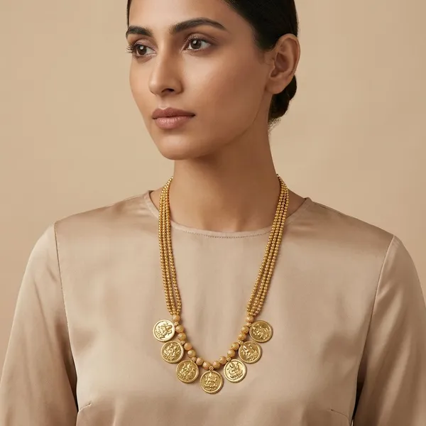 Micro_Plating_Gold_Tone_Lakshmi_Kasu_Mala_For_Women