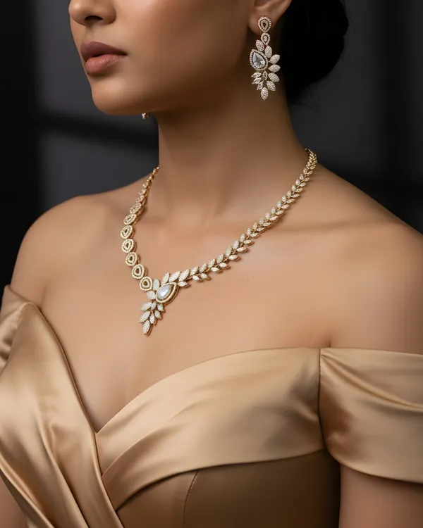 Gold_The_Royal_Teardrop_AntiTarnish_Necklace_And_Earrings_Set_18K_Plated_For_Women