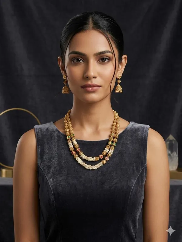 Rajwadi_Pearl_Beaded_Mala_Set