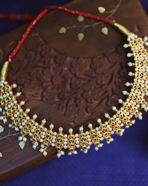 Gold_Aarohi_Pearl_Chinchpeti_Set_For_Women