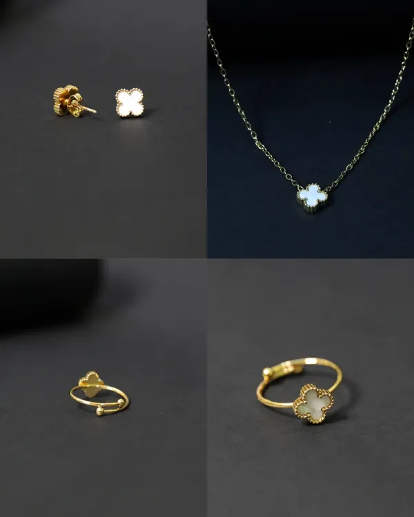 Gold_Harmony_18K_Gold_Plated_Anti_Tarnish_Clover_Jewellery_Set_For_Women