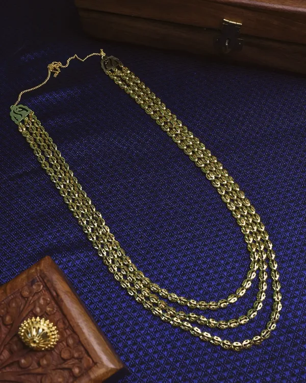 Gold_Suvarna_Pohe_Haar(3_Layered)_For_Women
