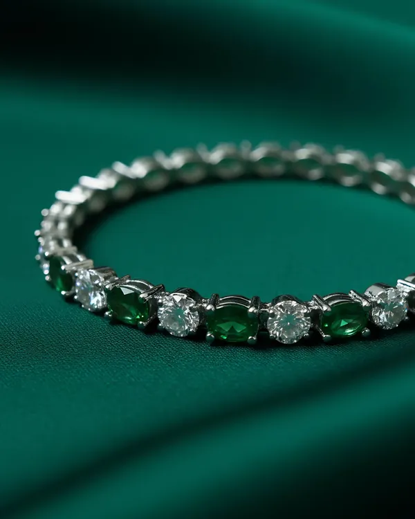 Bottle_Green_Checkerboard_Sparkle_(Set_Of_4)_For_Women