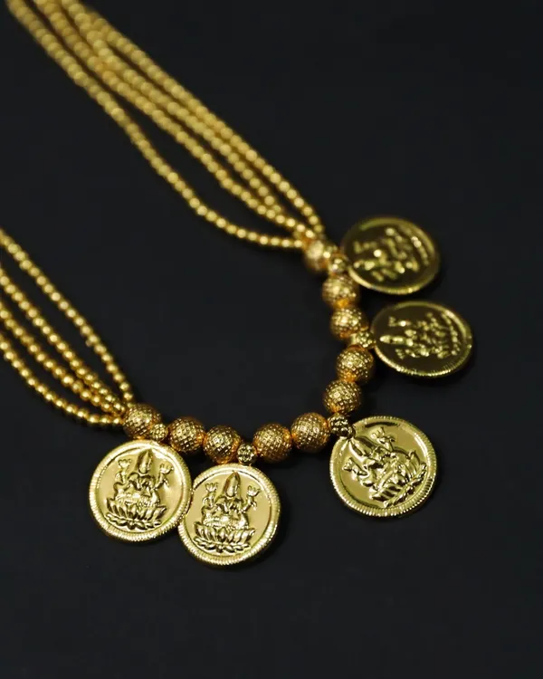 Micro_Plating_Gold_Tone_Lakshmi_Kasu_Mala_For_Women