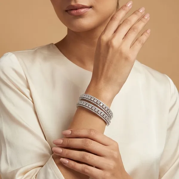 Triple-Row_Sparkle_Statement_Bangles_(Set_Of_2)_For_Women