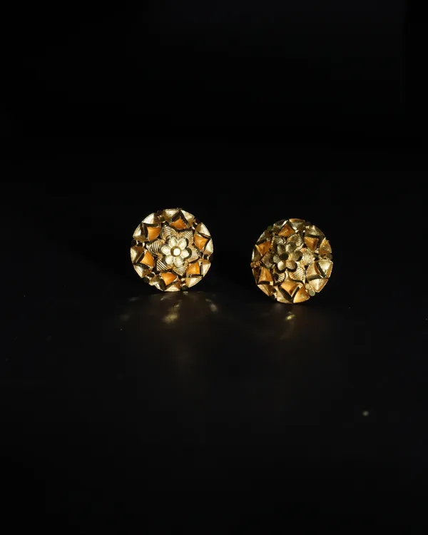 Micro_Plating_Gold_Tone_Malaikamicro_Plated_Floral_And_Geometric_Stud_Earrings_For_Women