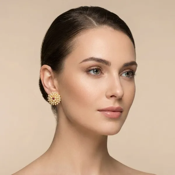 Pink_Peshwai_Moti_Pushp_Stud_Earrings_For_Women