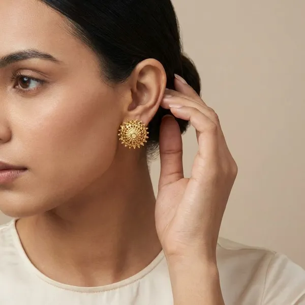 Gold_Radiant_Sunburst_Studs_For_Women