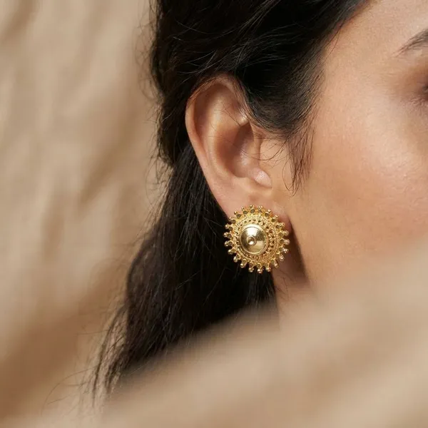 Gold_Surya_Chakra_Micro_Plated_Stud_Earrings_For_Women