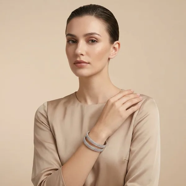 White_High-Intensity_Pavao_Texture_Bangles_(Set_Of_2)_For_Women