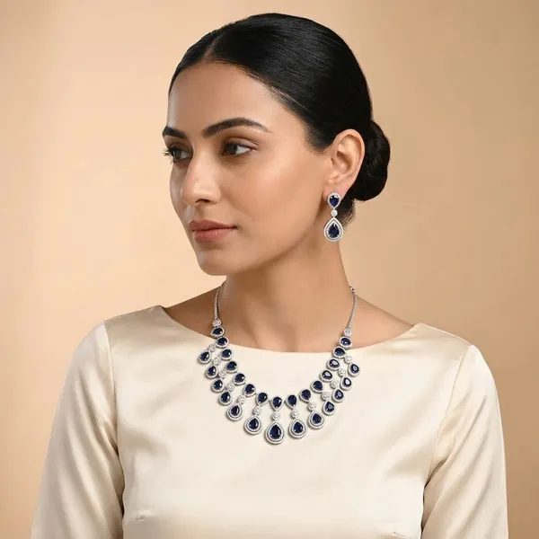 Royal_Blue_Regal_Amethyst_Teardrop_Statement_Rhodium_Plated_Cubic_Zirconia_(Cz)_Choker_Set_For_Women