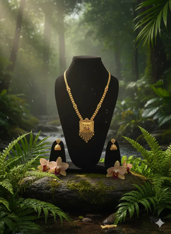 Rajwadi_Square_Pendant_Haram_Set