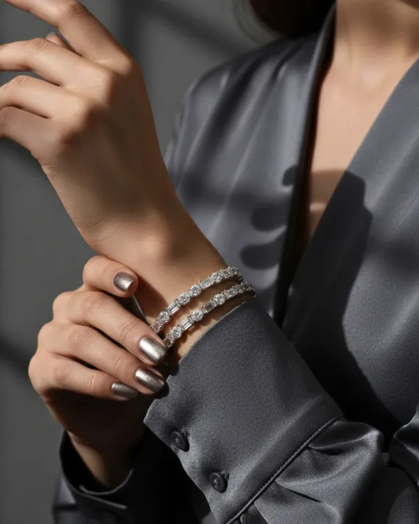 White_Checkerboard_Sparkle_(Set_Of_4)_For_Women