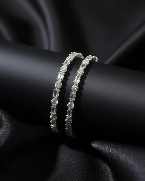 White_Checkerboard_Sparkle_(Set_Of_4)_For_Women