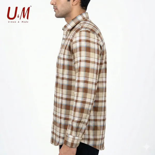Brown_Beige_Oxford_Cotton_Premium_Full_Sleeve_Checks_Shirt_For_Men