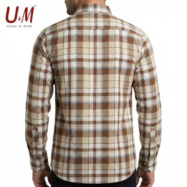 Brown_Beige_Oxford_Cotton_Premium_Full_Sleeve_Checks_Shirt_For_Men