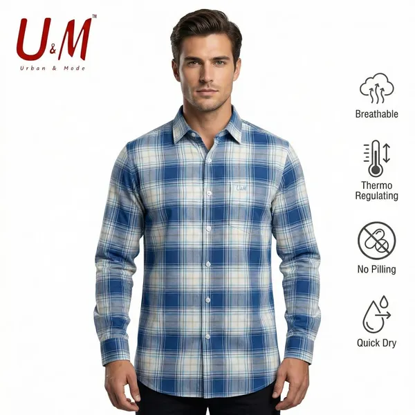 Sky_Blue_Oxford_Cotton_Premium_Full_Sleeve_Checks_Shirt_For_Men