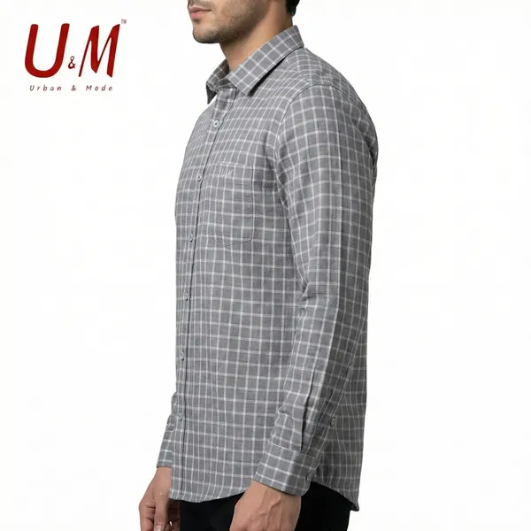 Grey_Cotton_Linen_Premium_Full_Sleeve_Checks_Shirt_For_Men