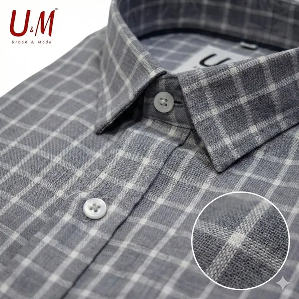 Grey_Cotton_Linen_Premium_Full_Sleeve_Checks_Shirt_For_Men
