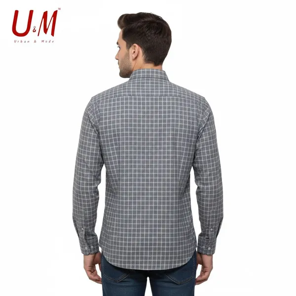 Grey_Cotton_Linen_Premium_Full_Sleeve_Checks_Shirt_For_Men