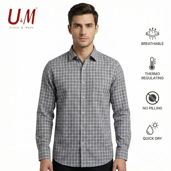 Grey_Cotton_Linen_Premium_Full_Sleeve_Checks_Shirt_For_Men