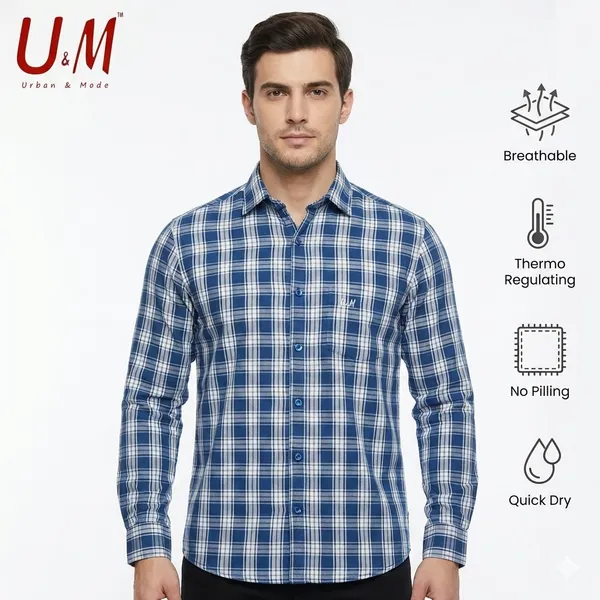 Teal_Blue_Oxford_Cotton_Premium_Full_Sleeve_Checks_Shirt_For_Men