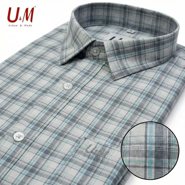 Grey_And_White_Poplin_Cotton_Premium_Full_Sleeve_Checks_Shirt_For_Men