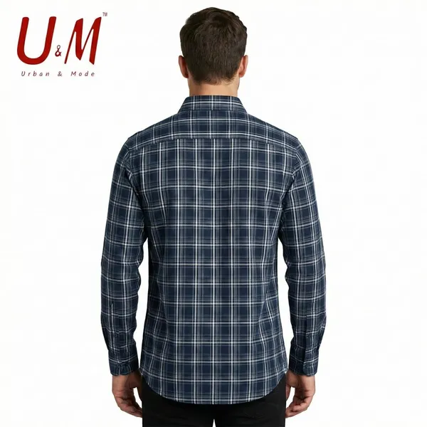 Navy_Blue_Oxford_Cotton_Premium_Full_Sleeve_Checks_Shirt_For_Men
