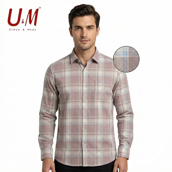 Mauve_Pink_Oxford_Cotton_Premium_Full_Sleeve_Checks_Shirt_For_Men