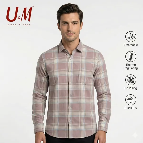 Mauve_Pink_Oxford_Cotton_Premium_Full_Sleeve_Checks_Shirt_For_Men