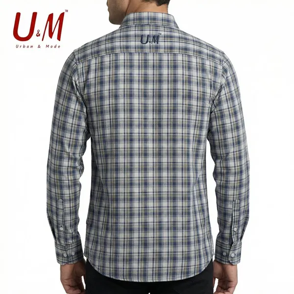 Blue_Poplin_Cotton_Premium_Full_Sleeve_Checks_Shirt_For_Men
