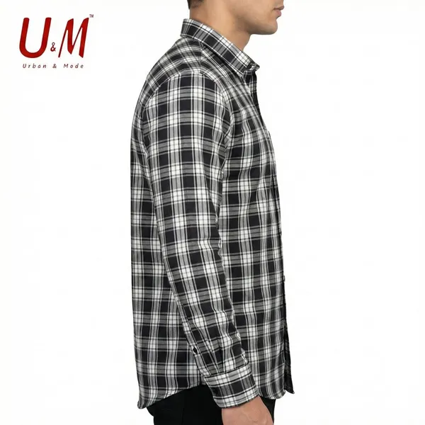 Carbon_Black_Oxford_Cotton_Premium_Full_Sleeve_Checks_Shirt_For_Men