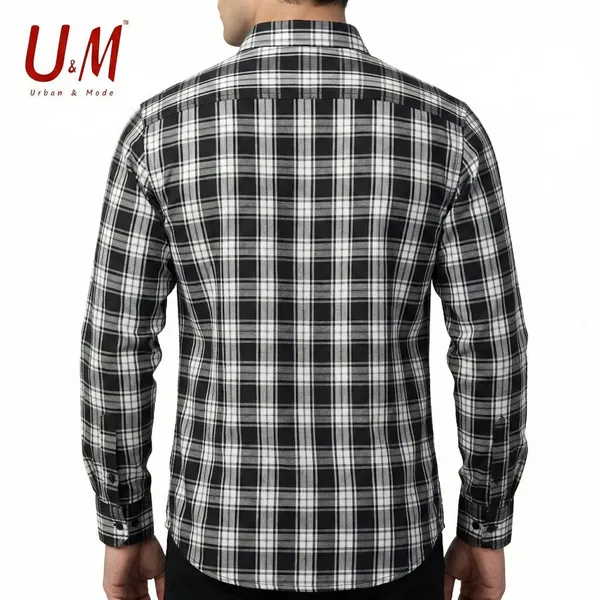 Carbon_Black_Oxford_Cotton_Premium_Full_Sleeve_Checks_Shirt_For_Men
