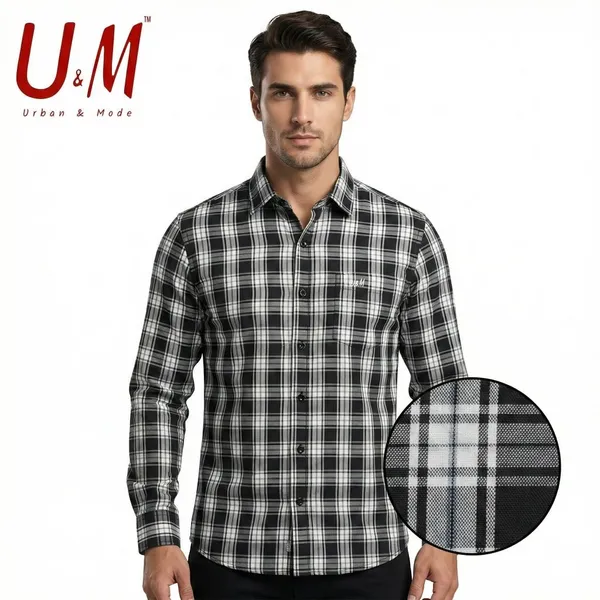 Carbon_Black_Oxford_Cotton_Premium_Full_Sleeve_Checks_Shirt_For_Men