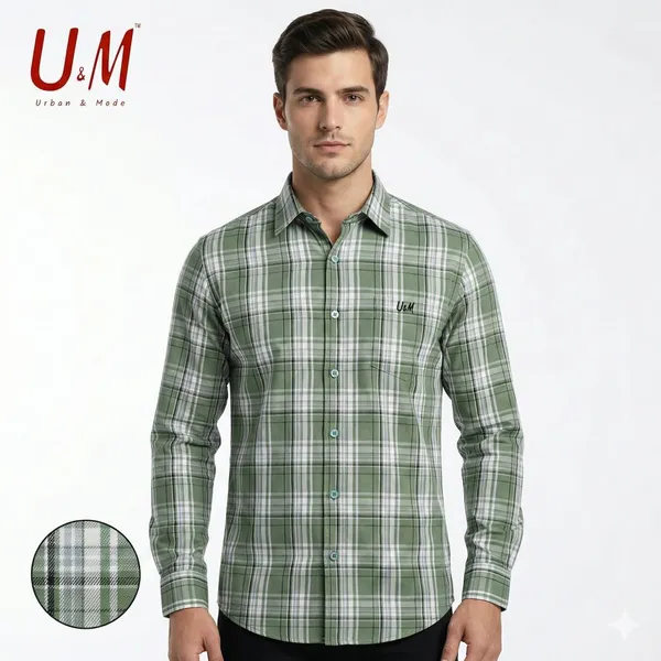 Green_Oxford_Cotton_Premium_Full_Sleeve_Checks_Shirt_For_Men