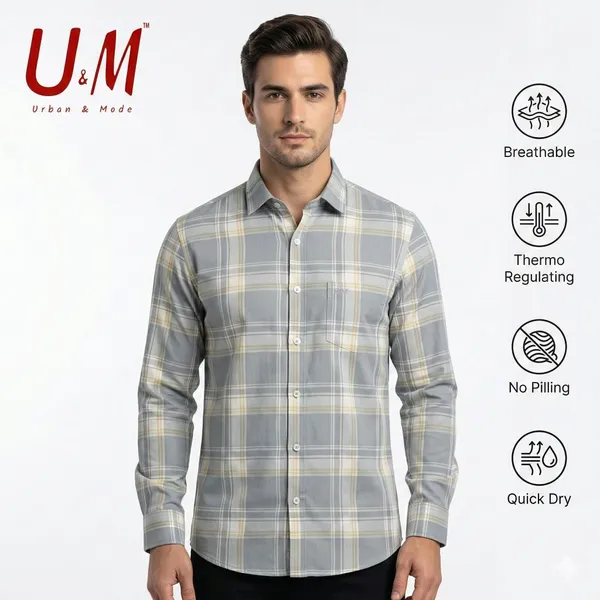 Grey_Oxford_Cotton_Premium_Full_Sleeve_Checks_Shirt_For_Men