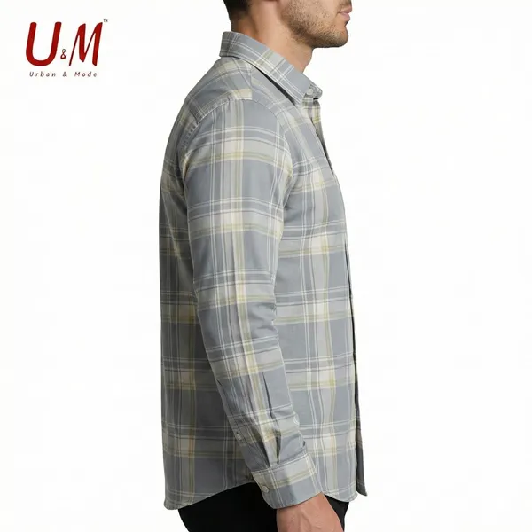 Grey_Oxford_Cotton_Premium_Full_Sleeve_Checks_Shirt_For_Men