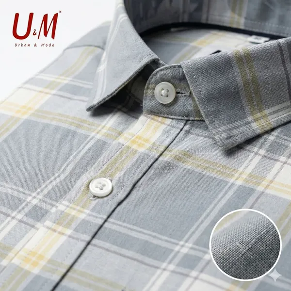 Grey_Oxford_Cotton_Premium_Full_Sleeve_Checks_Shirt_For_Men