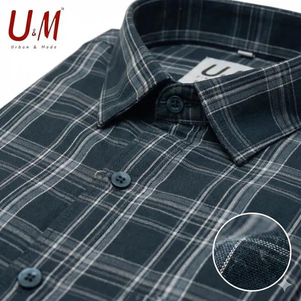 Dark_Grey_Oxford_Cotton_Premium_Full_Sleeve_Checks_Shirt_For_Men