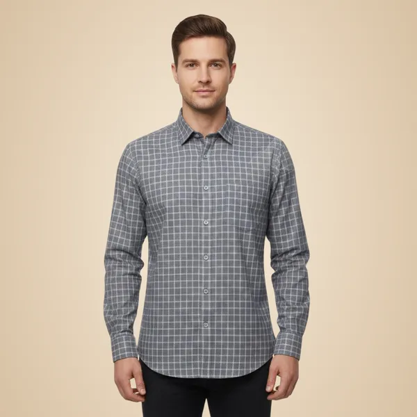 Grey_Cotton_Linen_Premium_Full_Sleeve_Checks_Shirt_For_Men