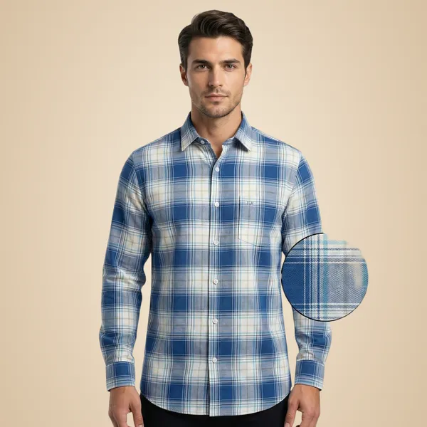 Sky_Blue_Oxford_Cotton_Premium_Full_Sleeve_Checks_Shirt_For_Men