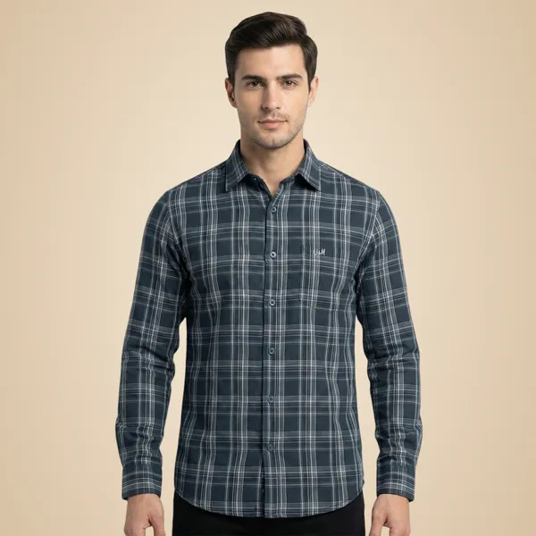 Dark_Grey_Oxford_Cotton_Premium_Full_Sleeve_Checks_Shirt_For_Men
