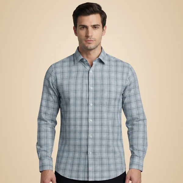 Grey_And_White_Poplin_Cotton_Premium_Full_Sleeve_Checks_Shirt_For_Men